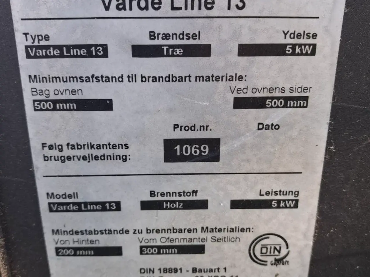 Billede 1 - Brændeovn