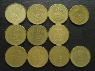 2 kr 1947-1959 Fr. IX komplet serie, undtaget 1955