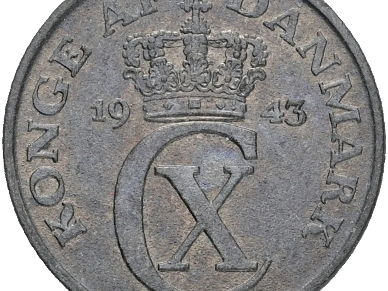 Billede 2 - 1 øre 1943 Christian X