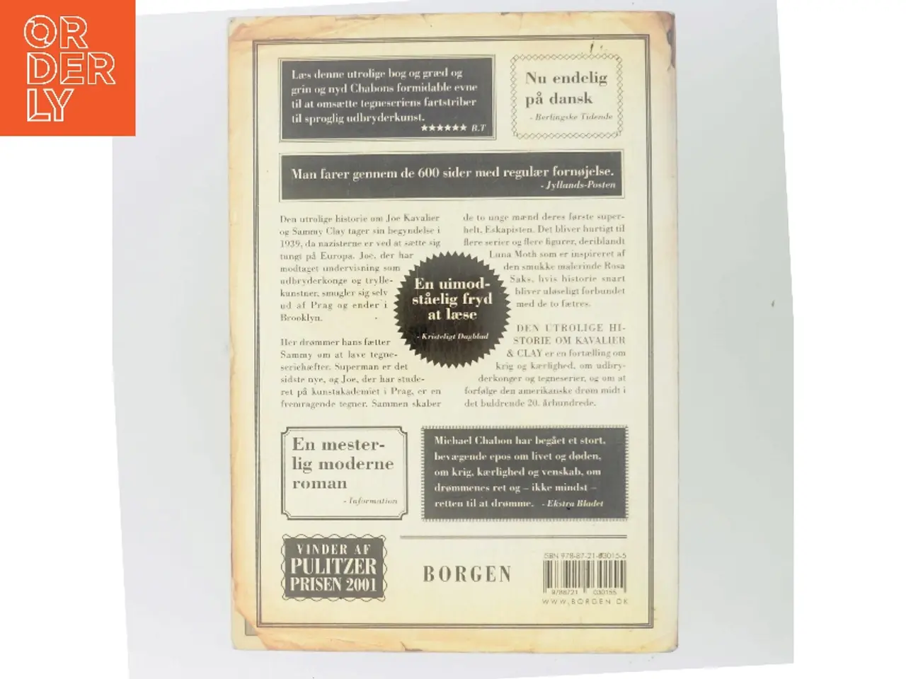Billede 3 - Den utrolige historie om Kavalier & Clay af Michael Chabon (Bog)