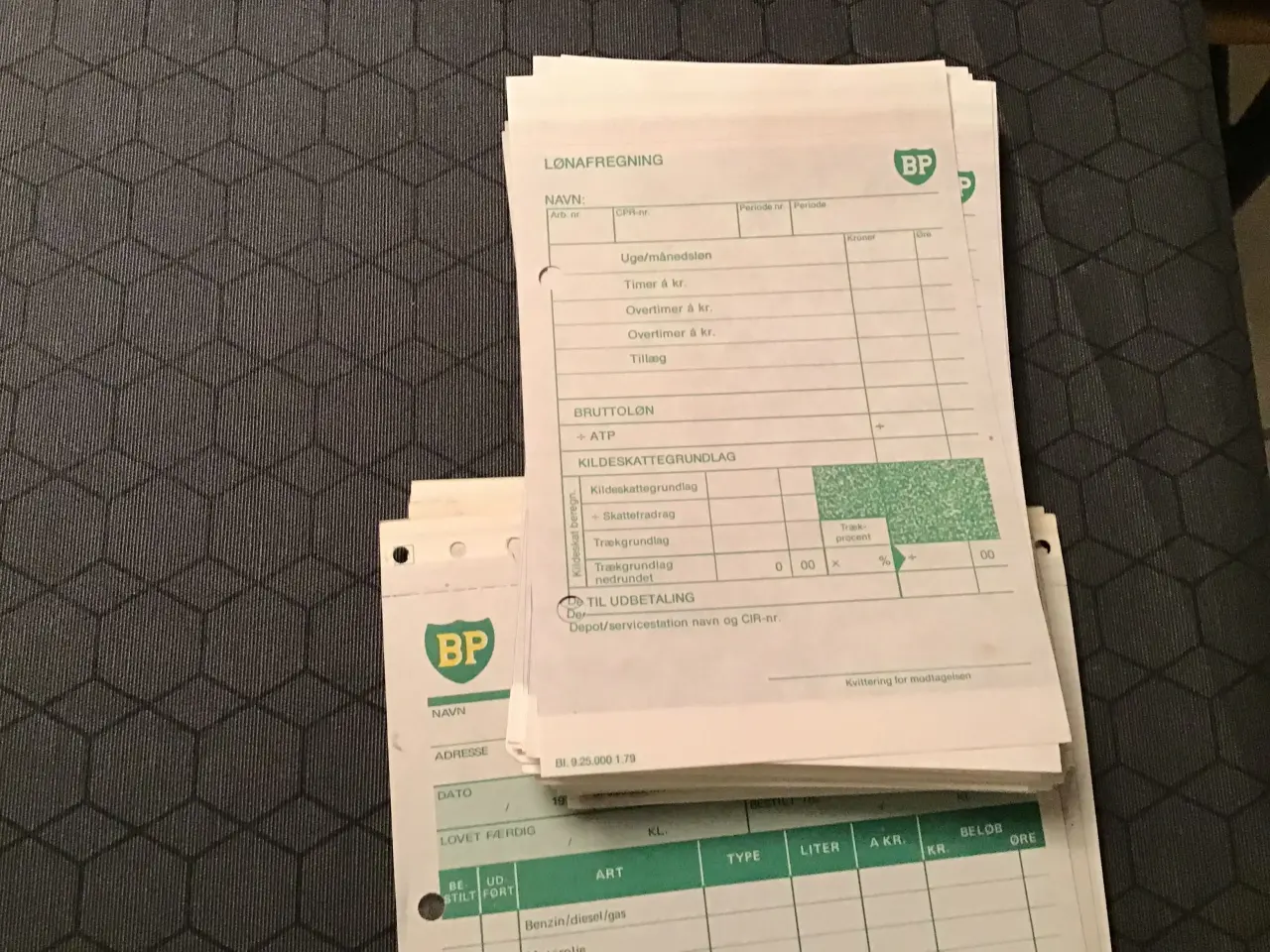 Billede 2 - Bp faktura / lønafregning sedler ubrugte