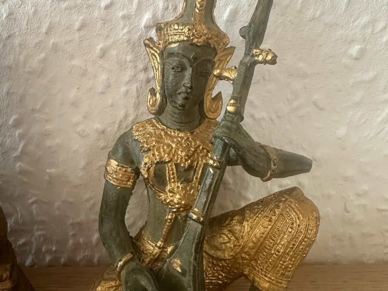 Billede 4 - 3 flotte orientalske metalfigurer – Buddha & musik