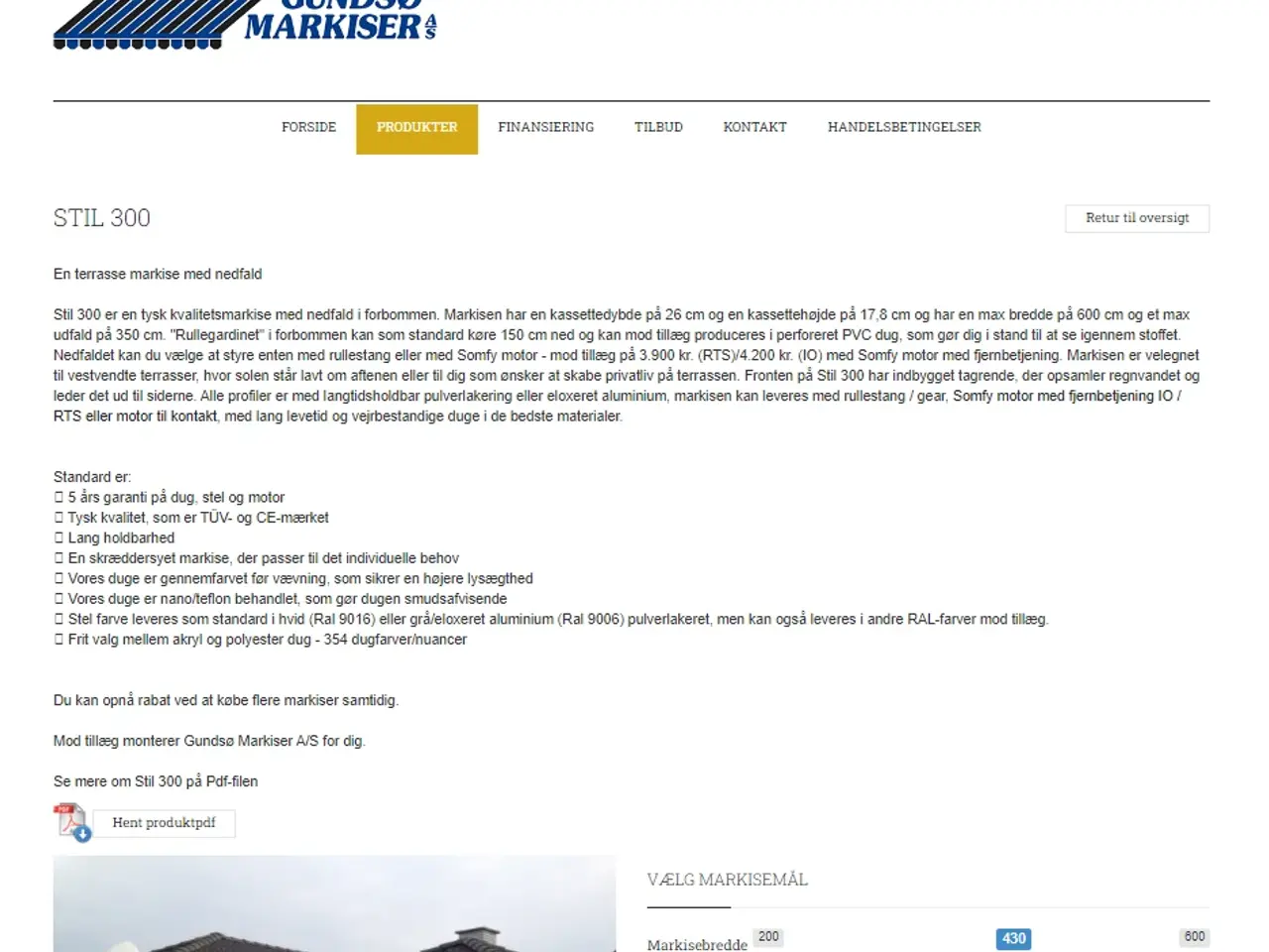 Billede 9 - Elektrisk markisen med fjernbetjening 4,3 m x 2,5