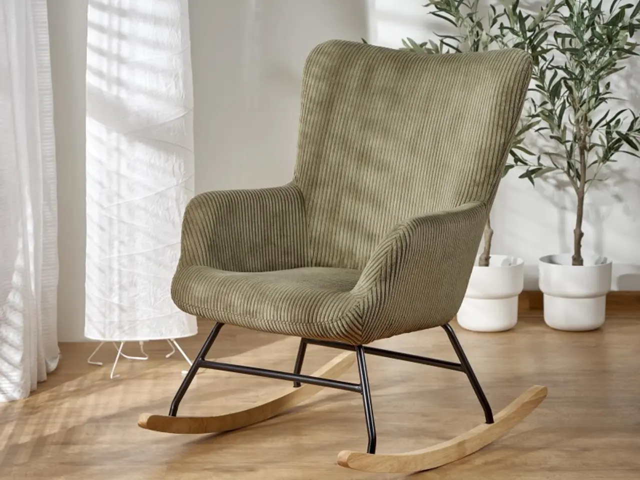 Billede 3 - BELMIRO gyngestol, olivengrøn
