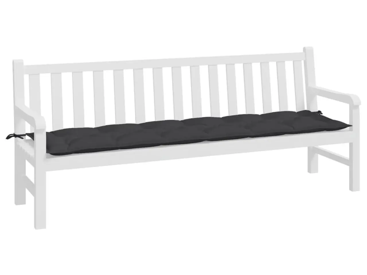 Billede 3 - Hynde til havebænk 200x50x7 cm oxfordstof sort