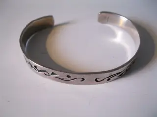Armring massivt sterling sølv
