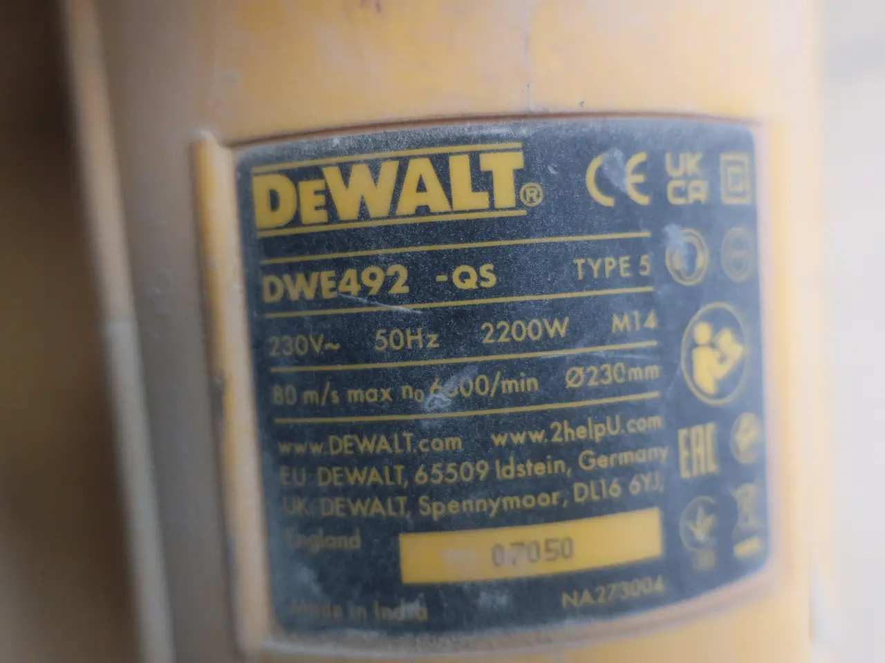 Billede 2 - Vinkelsliber DEWALT DWE492 -QS