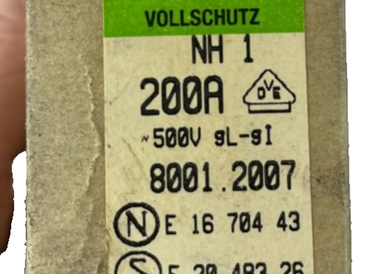 Billede 1 - Lindner Vollschutz NH1 8001.2007 Fuse 200A 500V