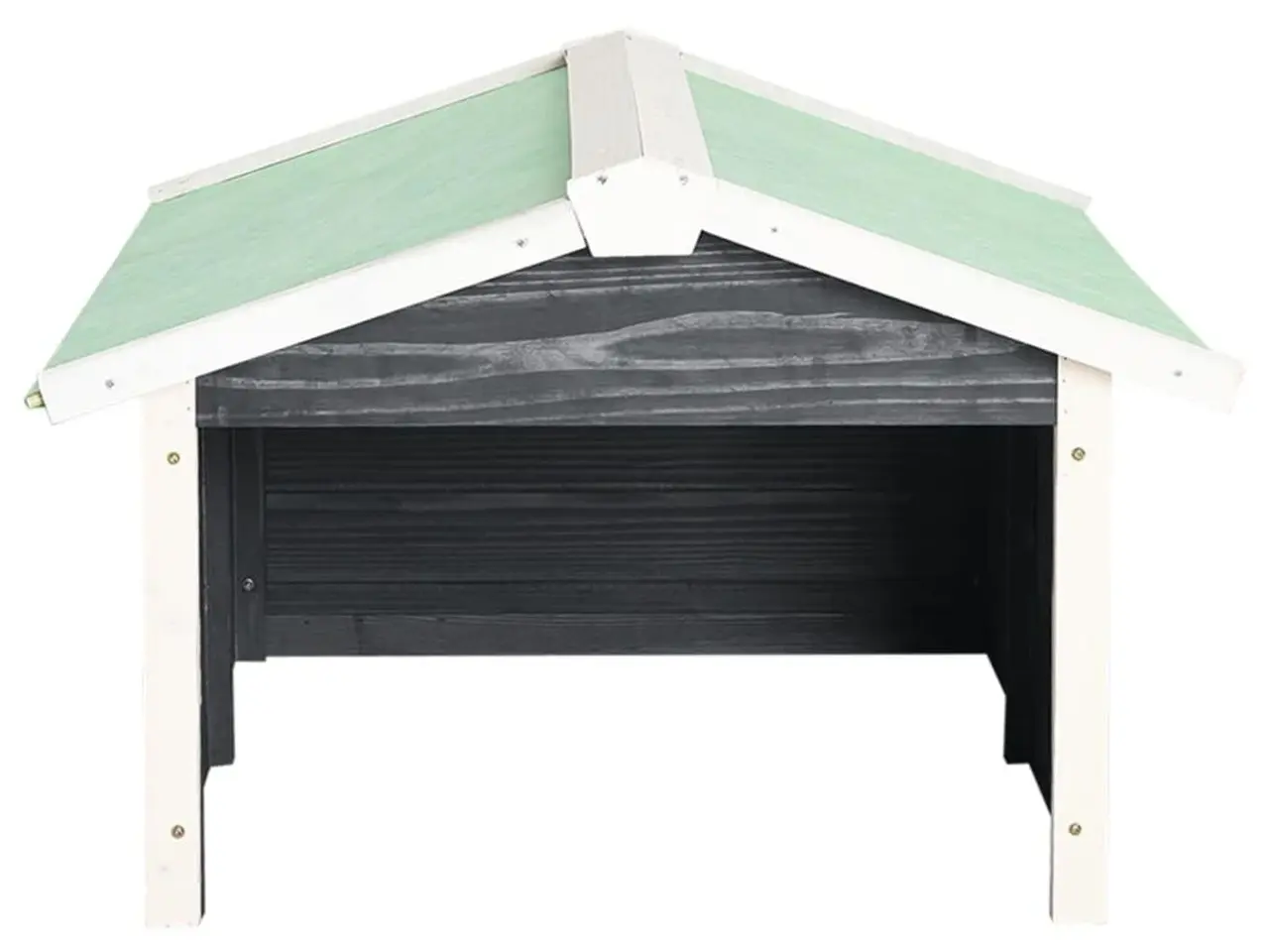 Billede 4 - Skur til robotplæneklipper 72×87×50 cm - fyrretræ, grå/hvid
