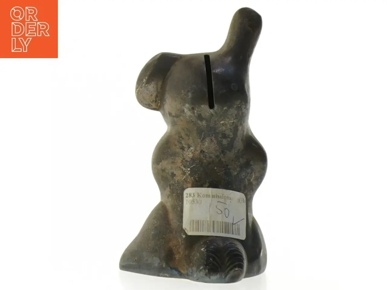 Billede 4 - Gammel sparegris i form af figur (str. 14 cm)