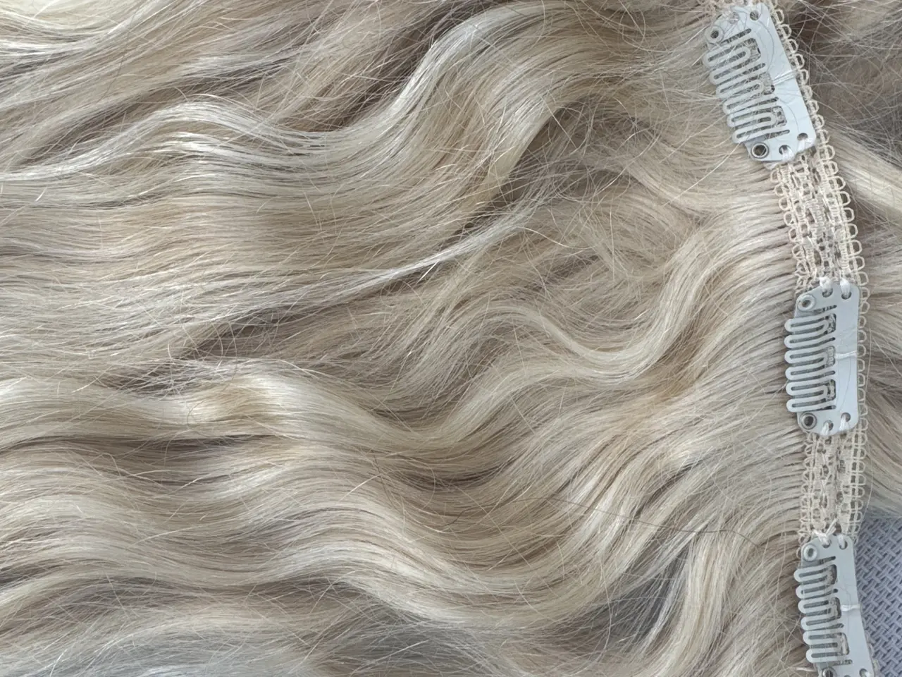 Billede 1 - Ægte menneskehår / clip-in extensions