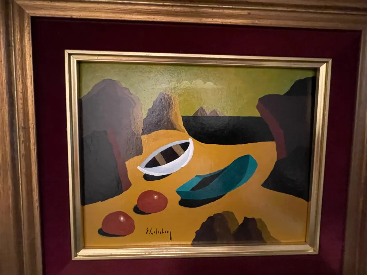 Billede 2 - Eric Cederberg, tempera på plade, 20 x 24 cm