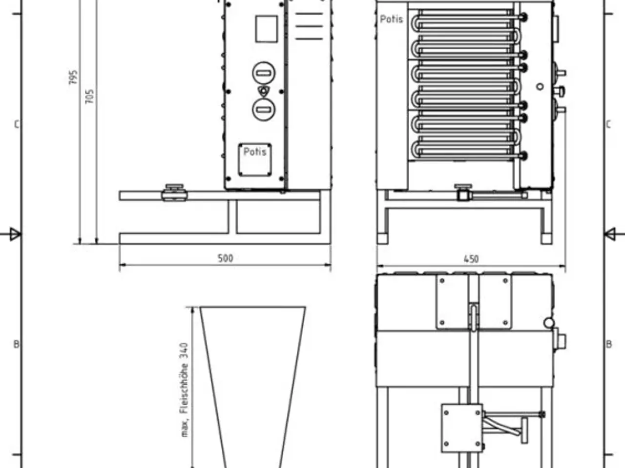 Billede 2 - Kebab & Shawarma grill til el – 15 kg kød