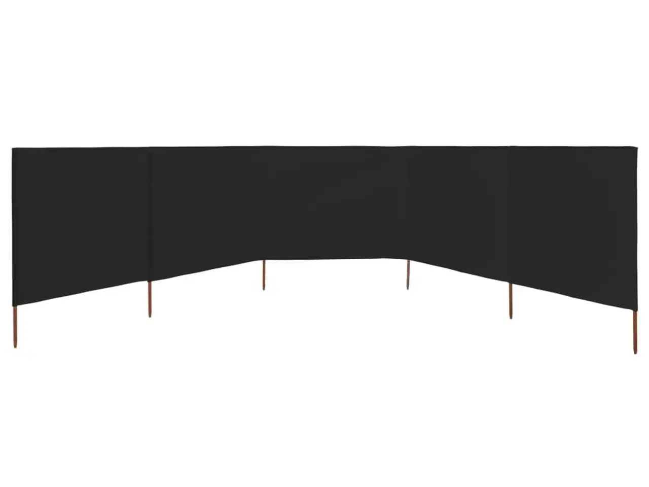 Billede 3 - 5-panels læsejl 600x160 cm stof sort
