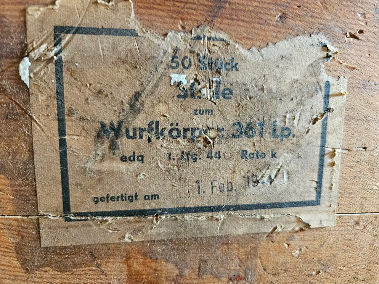 Billede 3 - Original tysk militær trækasse fra 2. verdenskrig,