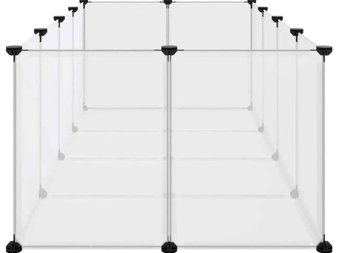 Billede 4 - Lille dyrebur/løbegård 144×74×46,5 cm - transparent PP og stål
