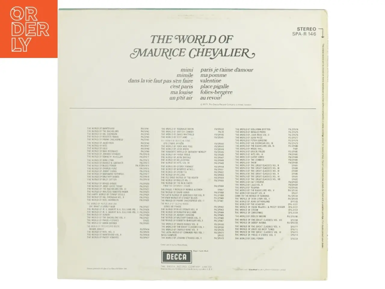 Billede 3 - Maurice Chevalier LP