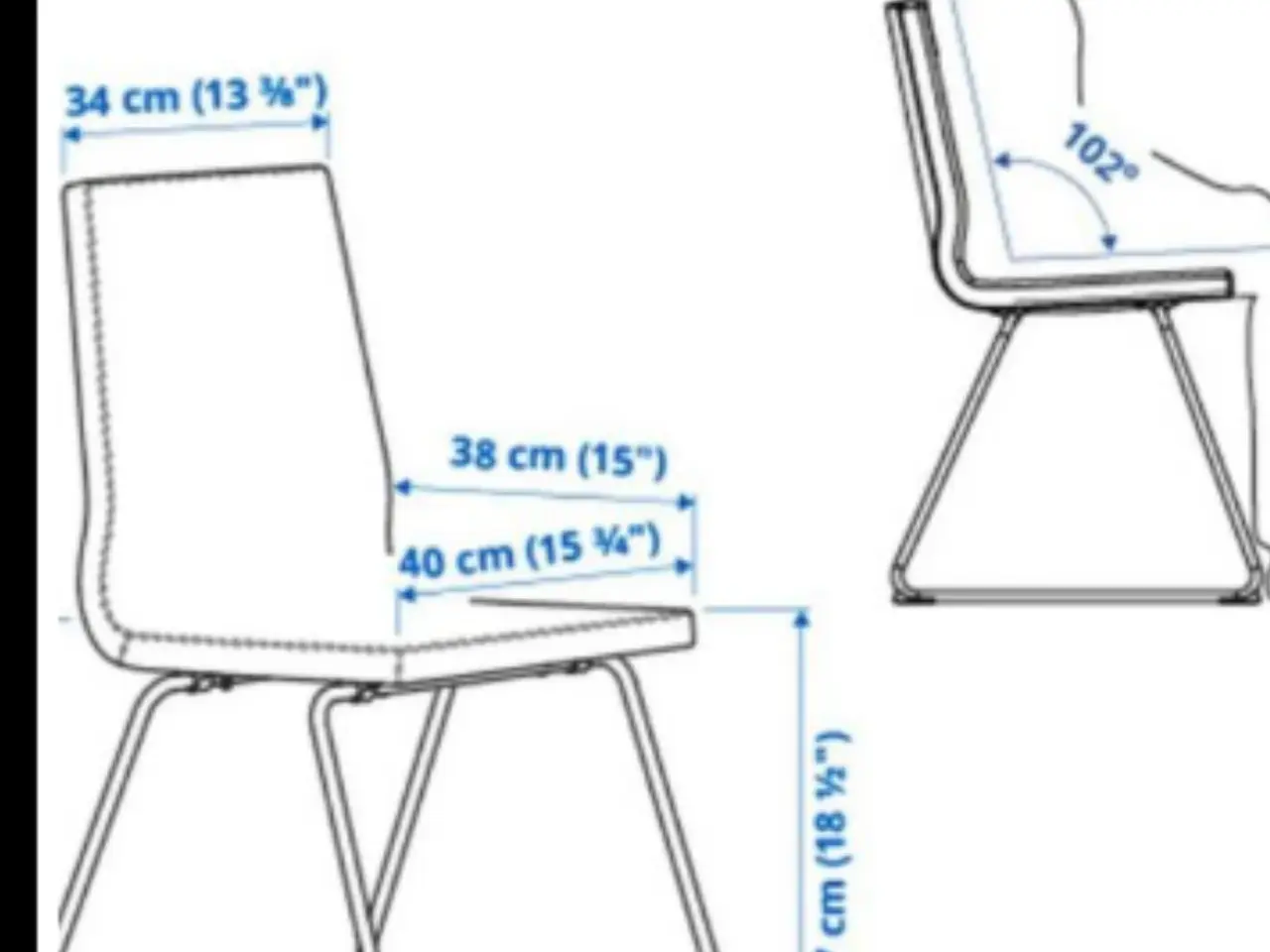Billede 2 - 8 STK SPISEBORDSTOLE IKEA VINTAGE