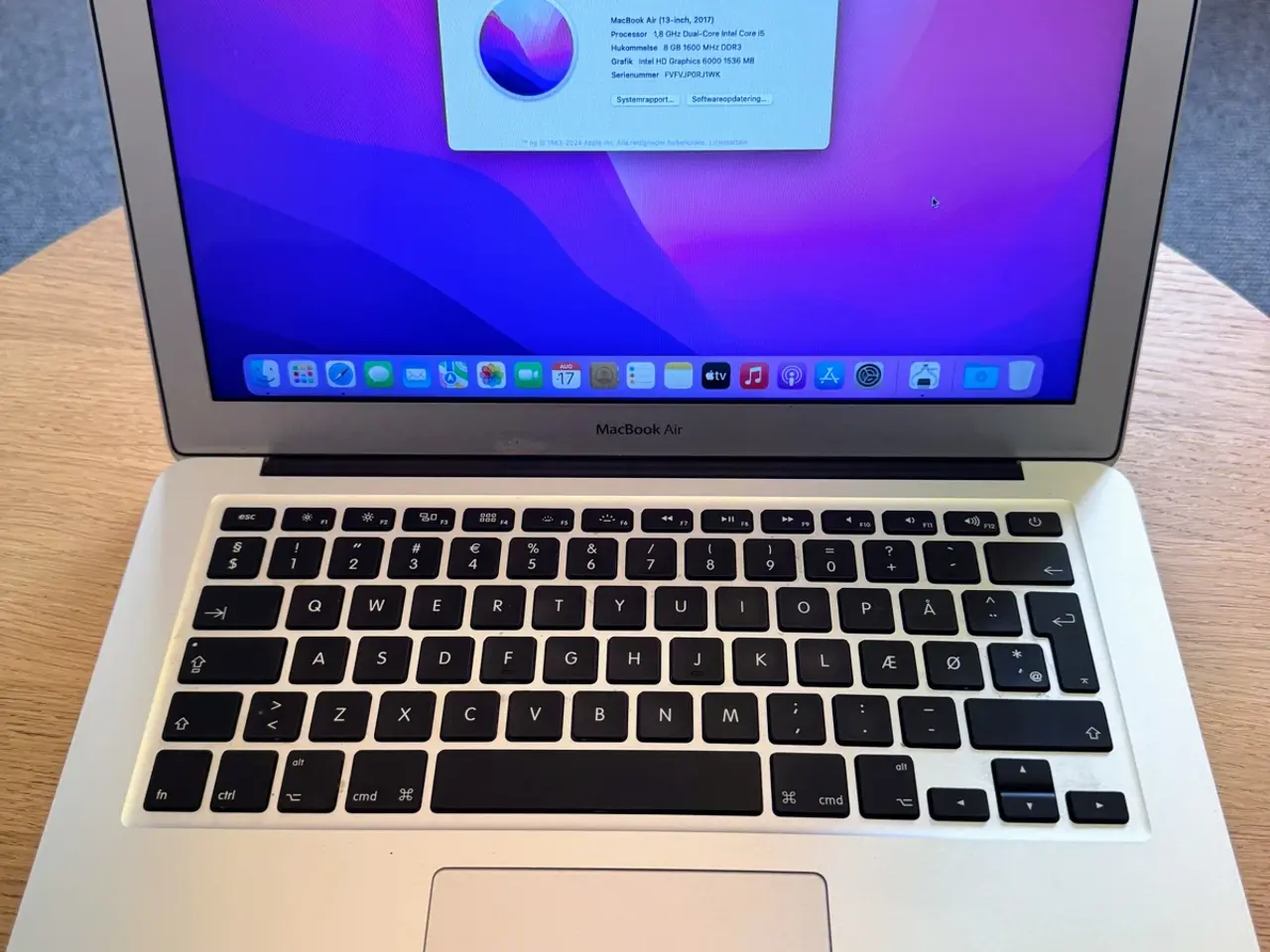 Billede 1 - MacBook Air 2017 13” 8GB ram 128GB SSD