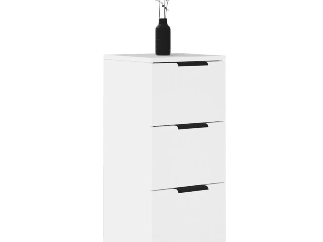 Billede 4 - Skænk med 3 skuffer - 30×30×70 cm, hvid konstrueret træ