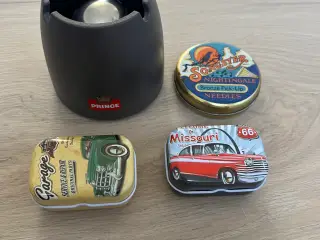 Prince askebæger,nåleæske og mint box