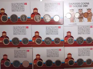 MARGRETHE II HANDELSBANKEN MØNTSÆT 1980 - 1988