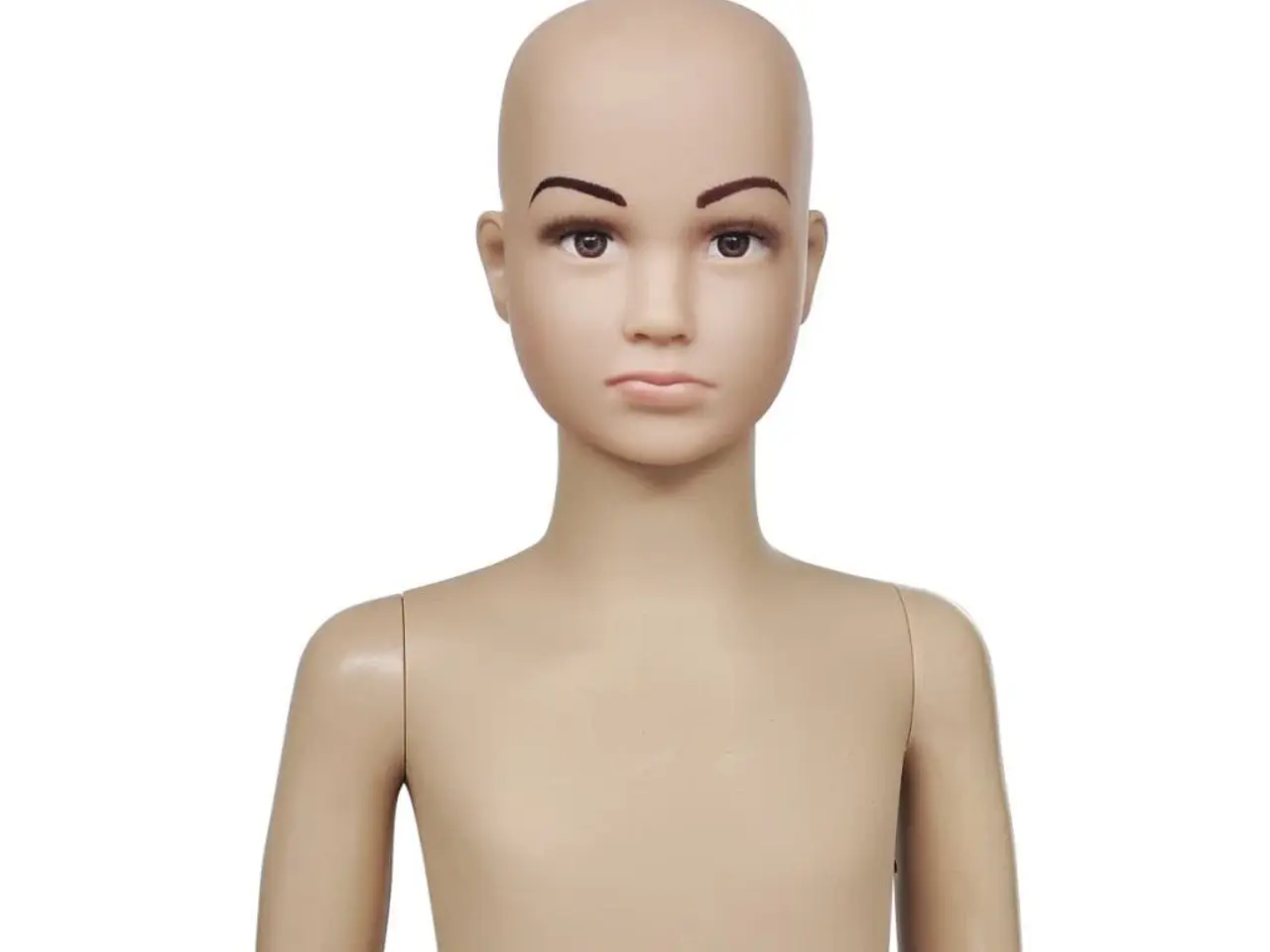 Billede 6 - Barnemannequin - drengekrop, 110 cm, beige med glasbase
