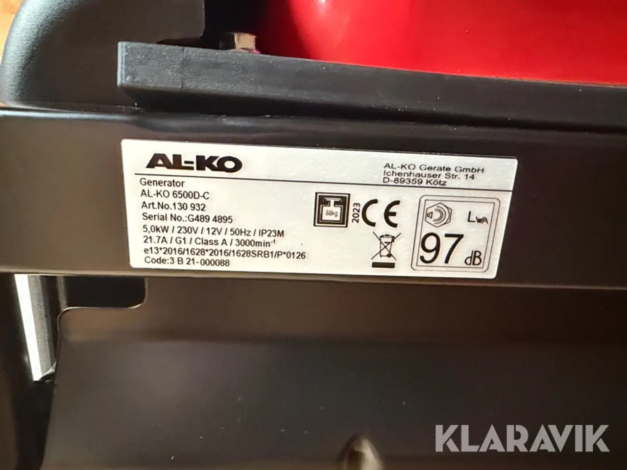 Billede 5 - Generator AL-KO 6500 D-C