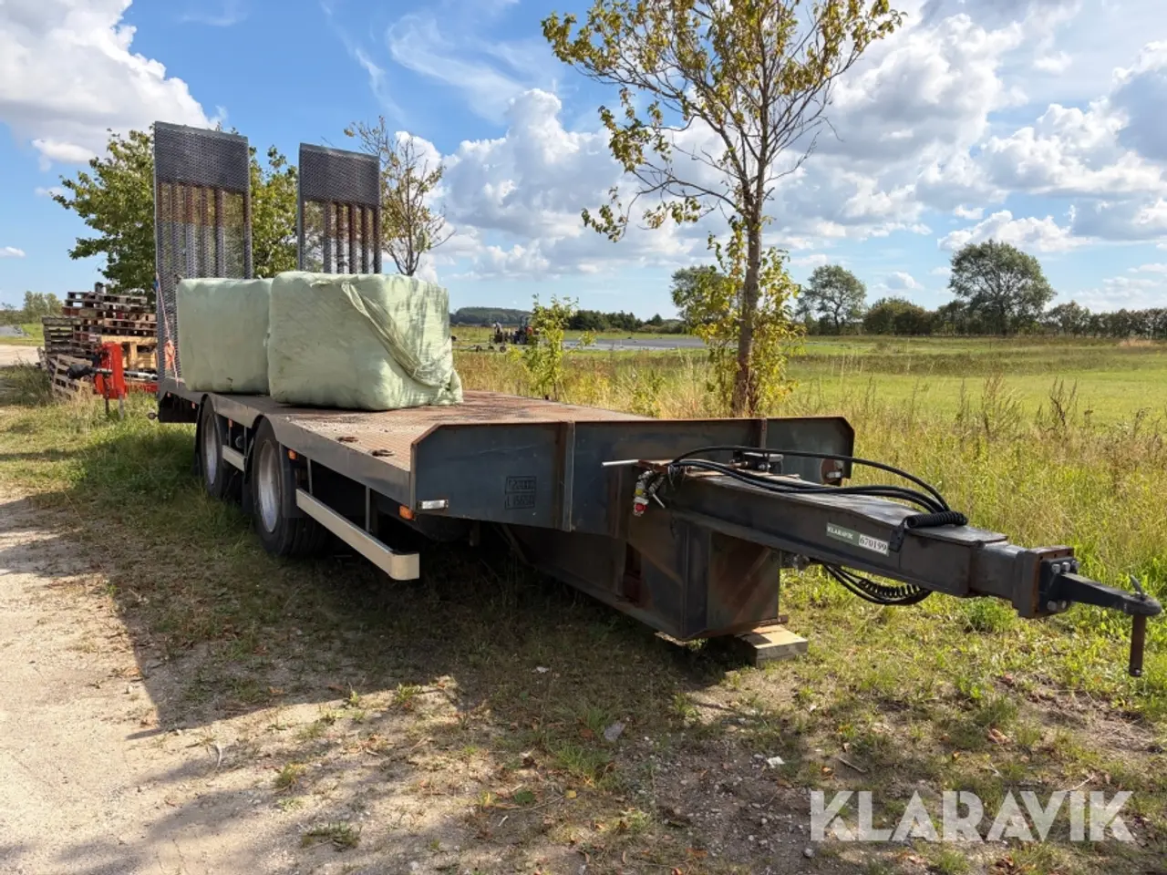 Billede 2 - Maskintrailer HFR PE 2X100 2-akslet med hydrauliske ramper