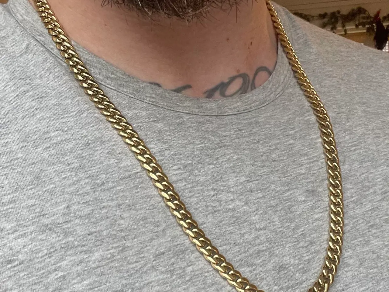 Billede 4 - 8mm 14k goldfilled cuban link sæt