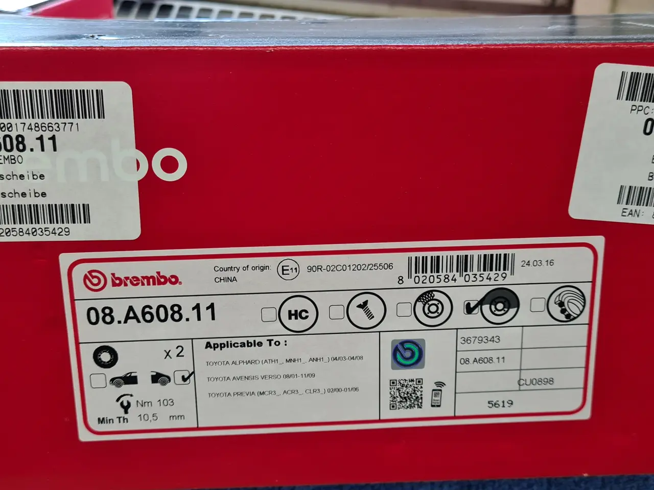 Billede 5 - Toyota komplet sæt BREMBO bremser
