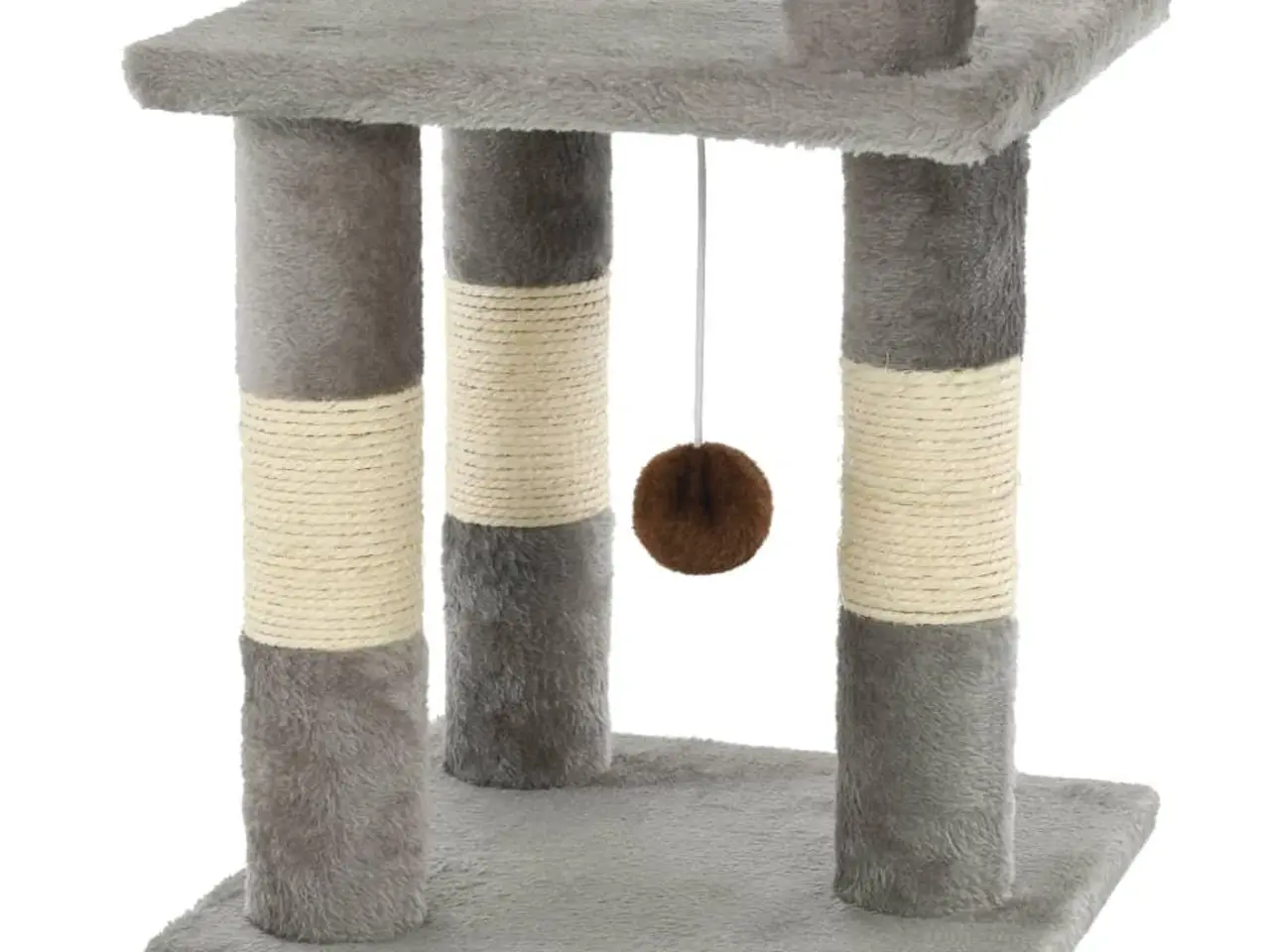 Billede 5 - Kradsetræ til katte med sisal-kradsestolper 65 cm - grå