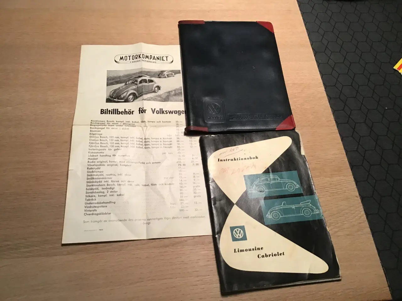 Billede 1 - Vw instruktionsbog 1957 