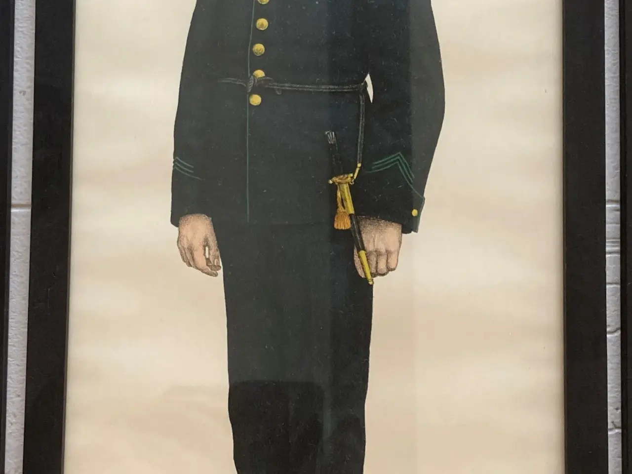 Billede 3 - 4 C.L.Seifert billede Danske Uniformer i ramme