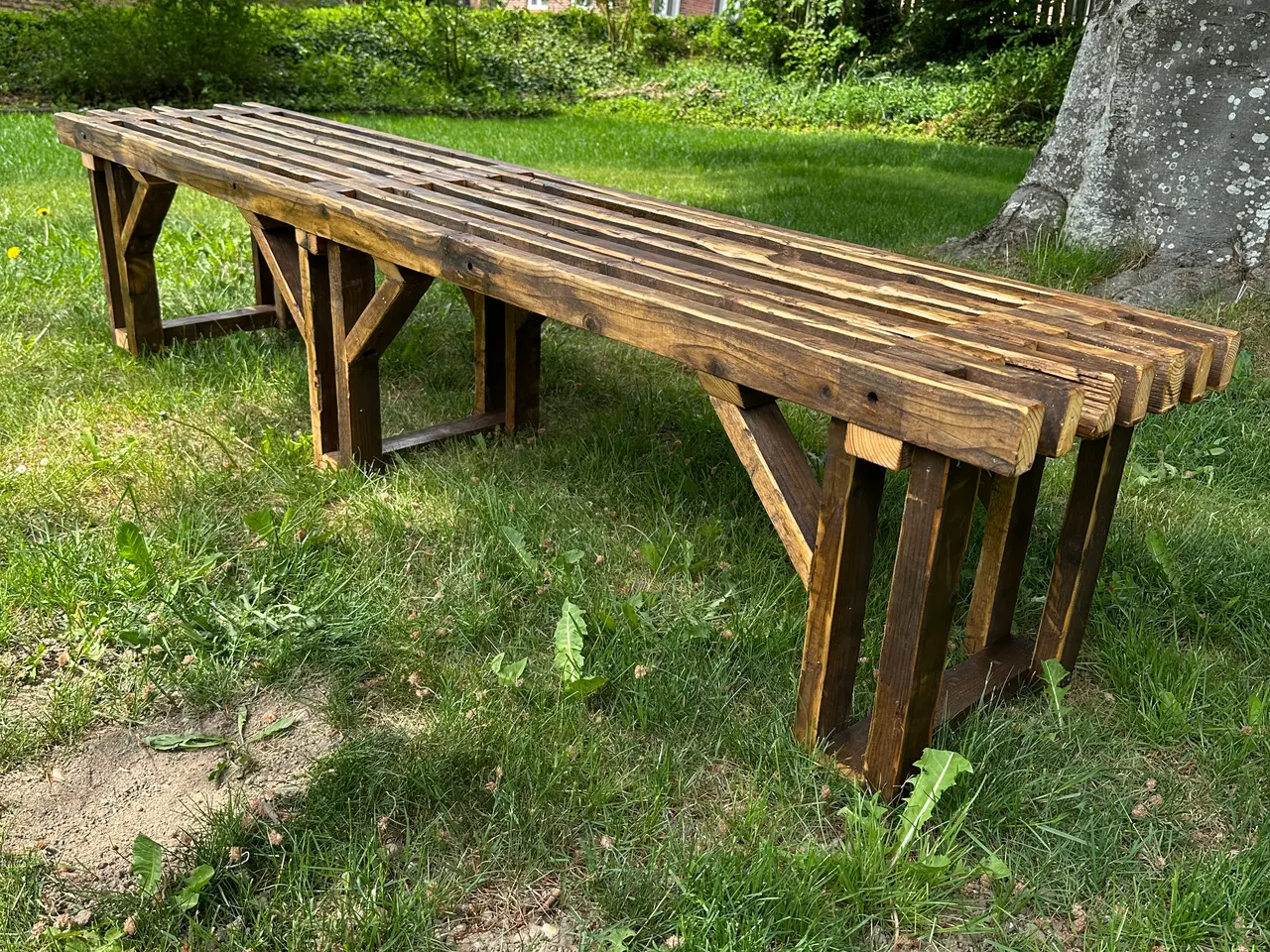 Billede 1 - Håndlavet designerbænk i genbrugstræ