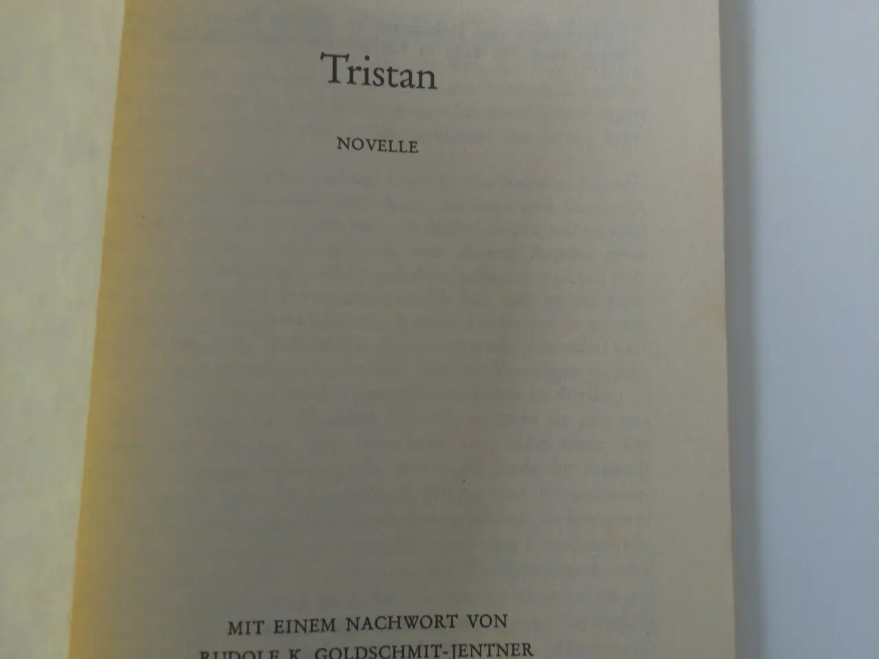 Billede 2 - Tristan. Thomas mann
