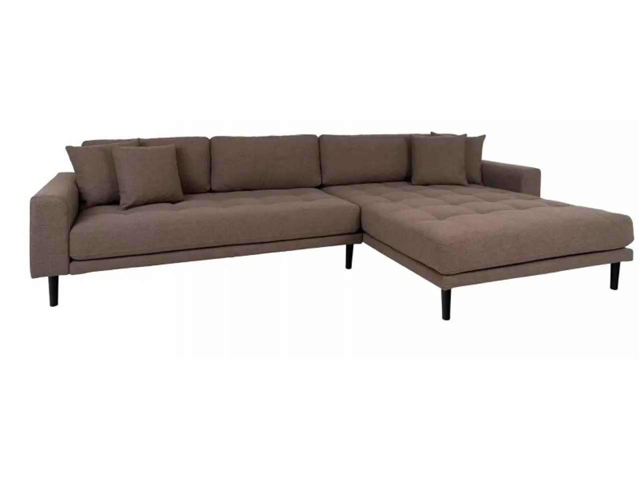Billede 3 - Lido - Højrevendt Chaiselongsofa - brun stof