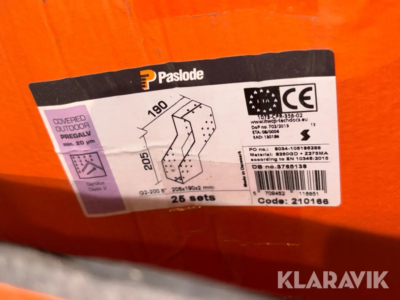 Billede 6 - Samlebeslag Paslode 205 × 190 × 2 mm 200 sæt