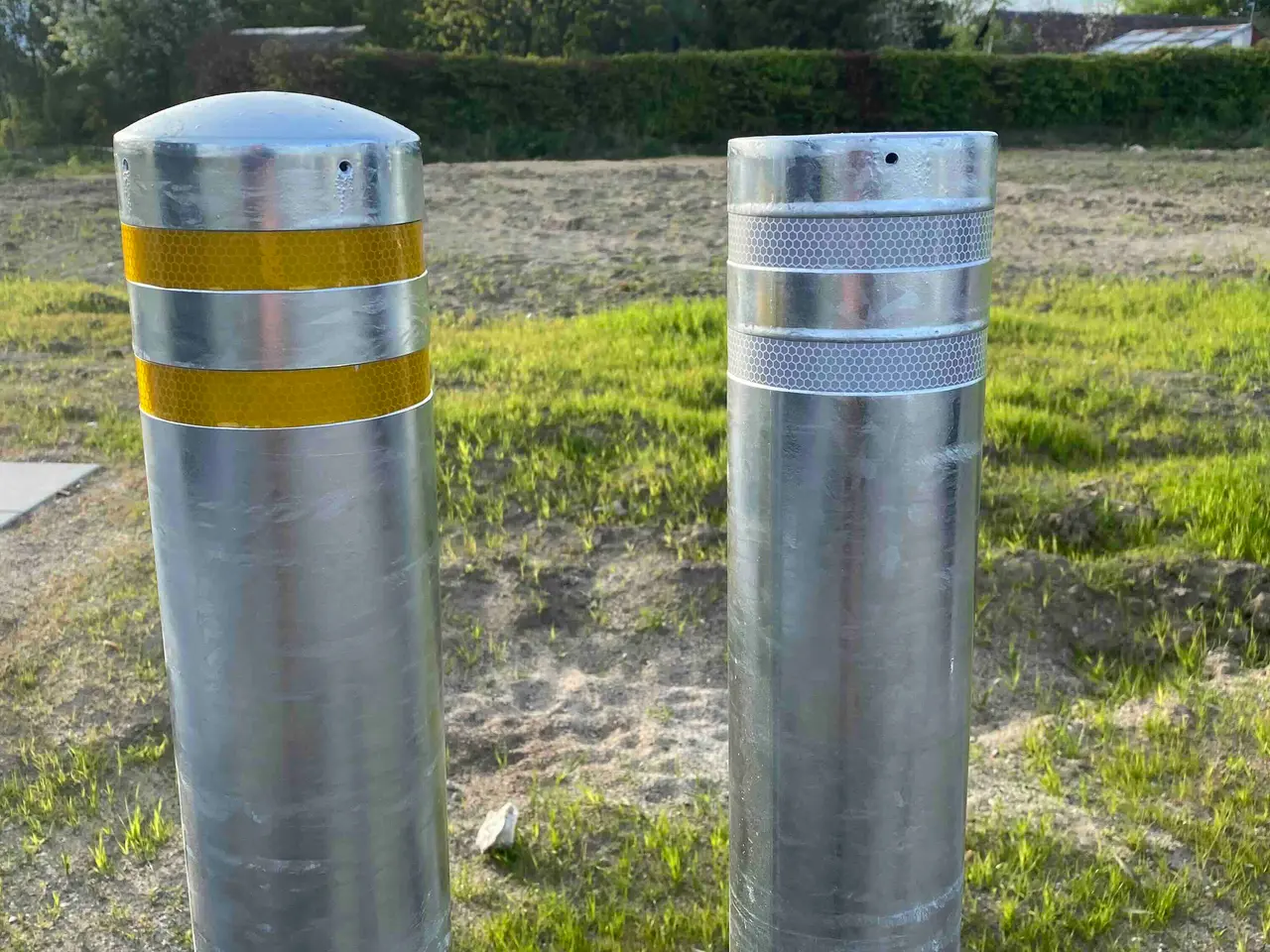 Billede 1 - Galvaniseret pullert Ø89 / Ø114 – 1200 mm med refl