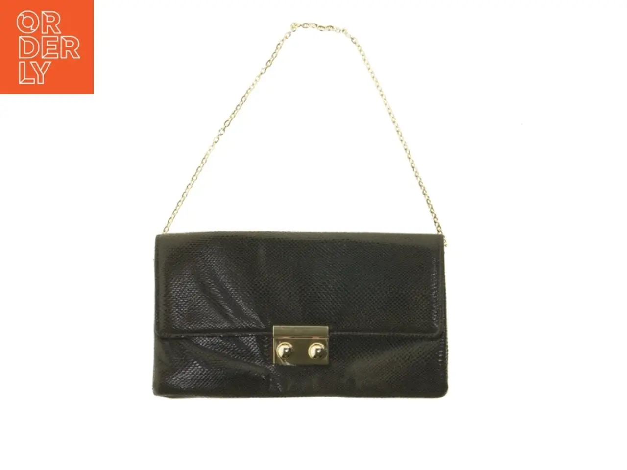 Billede 1 - Sort clutch med kæde (str. 29x16 cm)