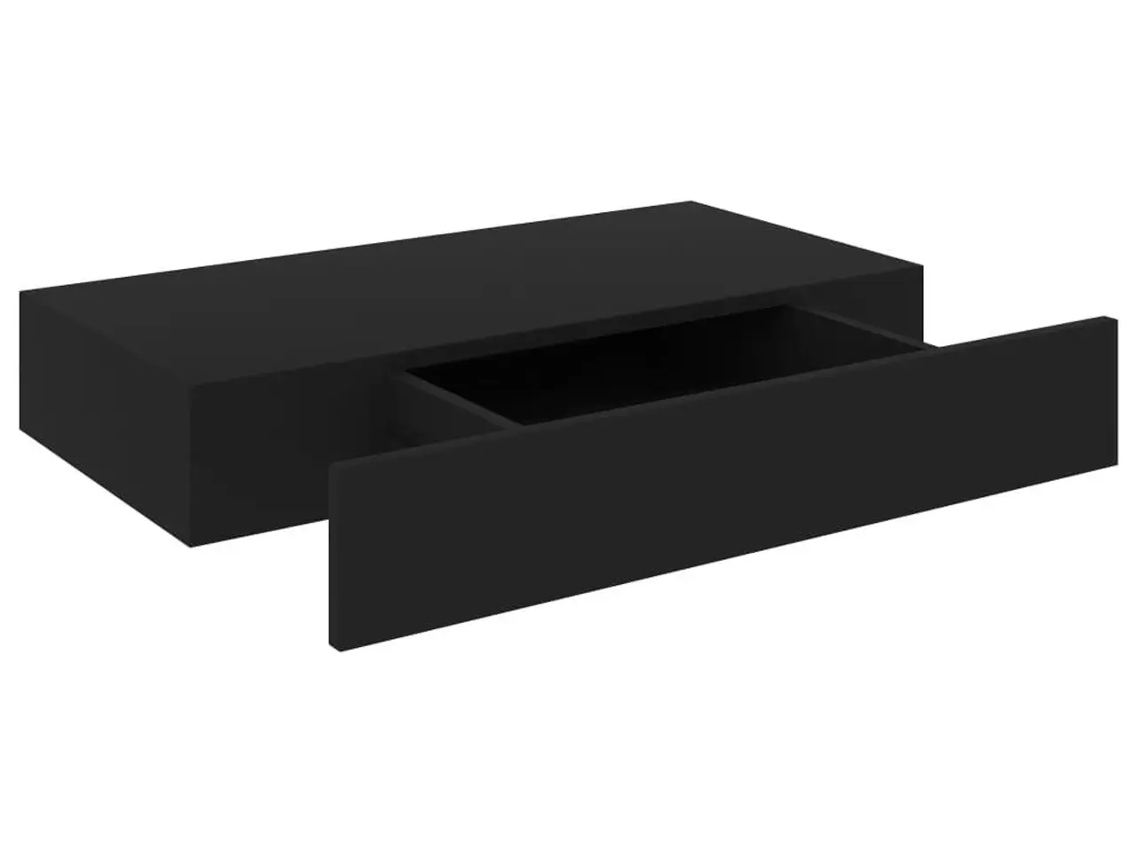 Billede 4 - Væghylde med skuffe 48x25x8 cm sort