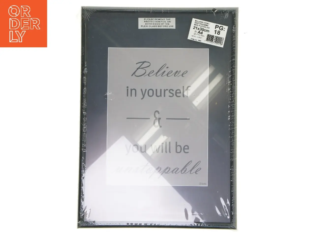 Billede 1 - Indrammet citatplakat (str. 21x30 cm)