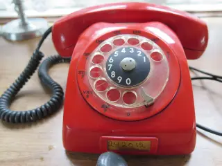 Telefon Rød med drejeskive88