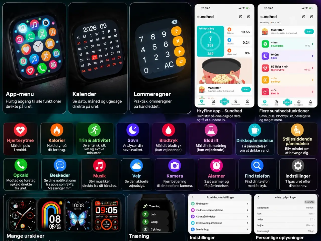 Billede 3 - Komplet 8-i-1 Smartwatch Gavesæt – Alt samlet i en