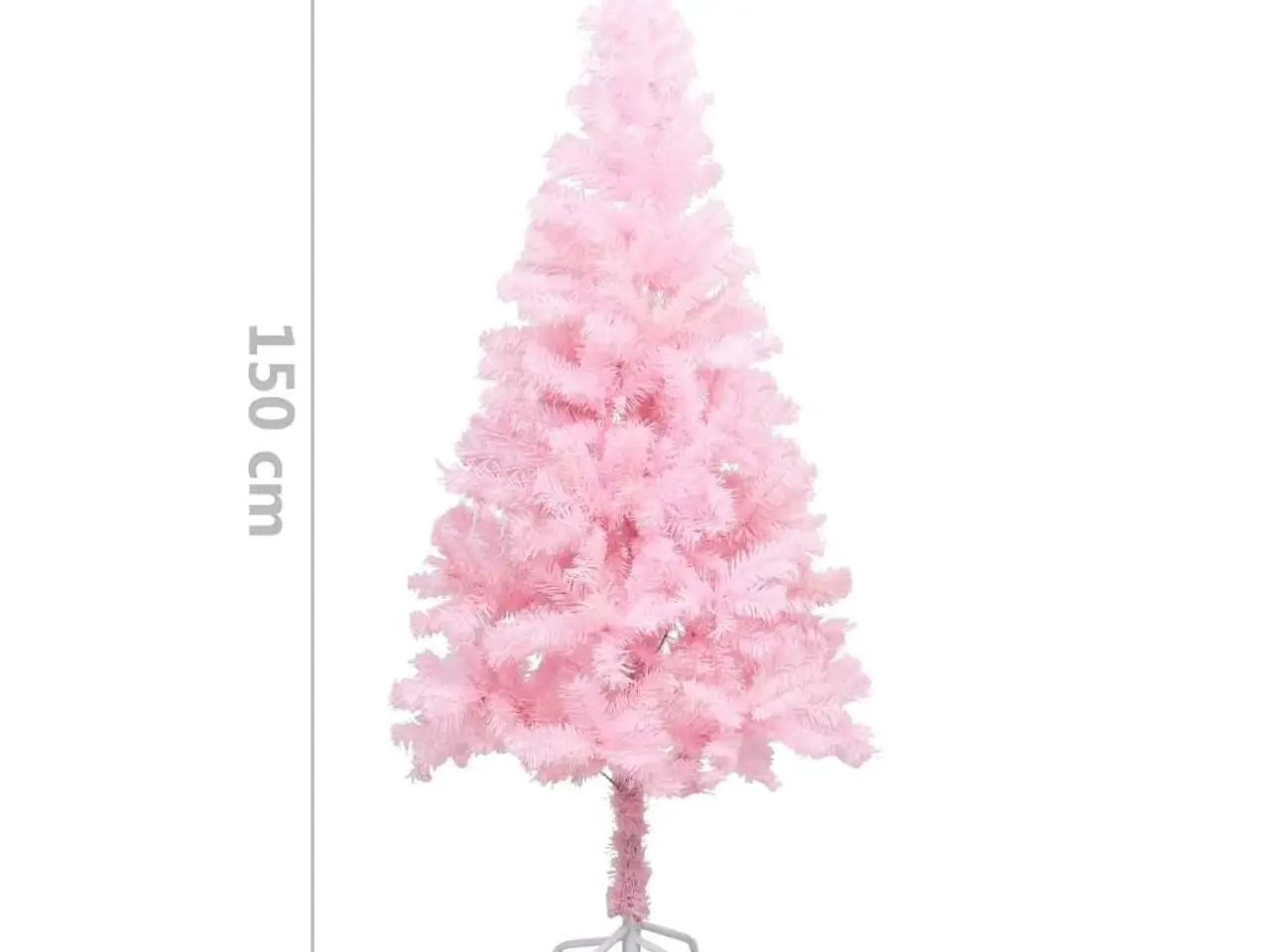 Billede 5 - Kunstigt juletræ 150 cm - lyserød PVC med juletræsfod