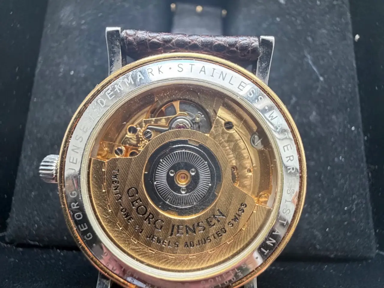 Billede 4 - Georg Jensen ur i 18k guld og stål med automatisk