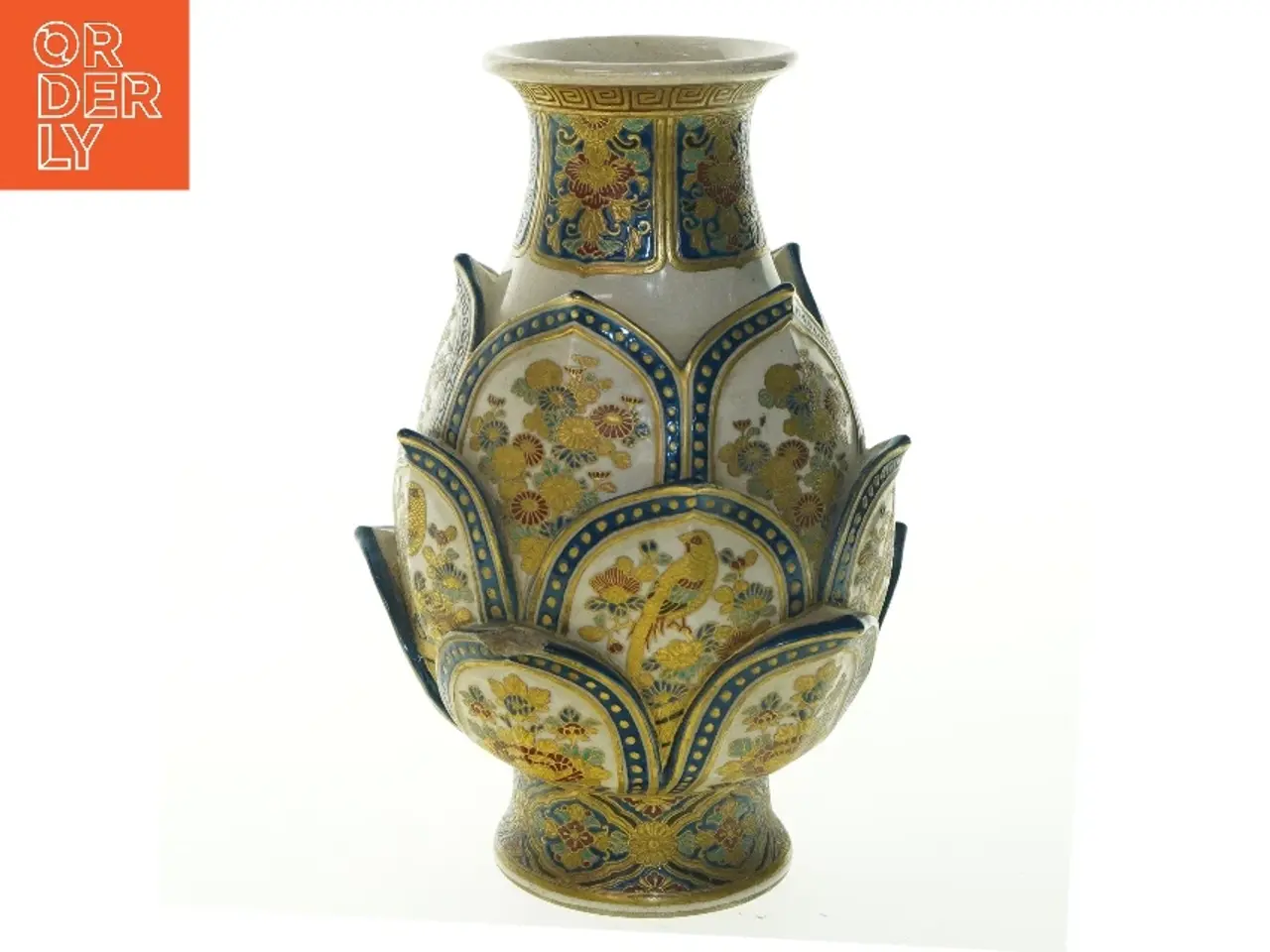 Billede 1 - Dekorativ vase med blomsterdesign (str. 24 cm)