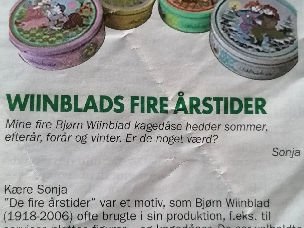 Billede 6 - 3 stk Bjørn wienblad kagedåser
