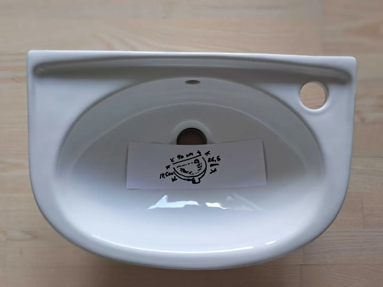 Billede 1 - Lille porcelæn håndvask, Sanindusa