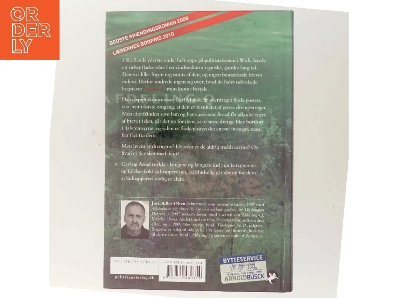Billede 3 - Flaskepost fra P . 3 af Jussi Adler- Olsen (Bog)